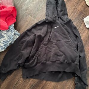 Nike cropped Black Hoodie